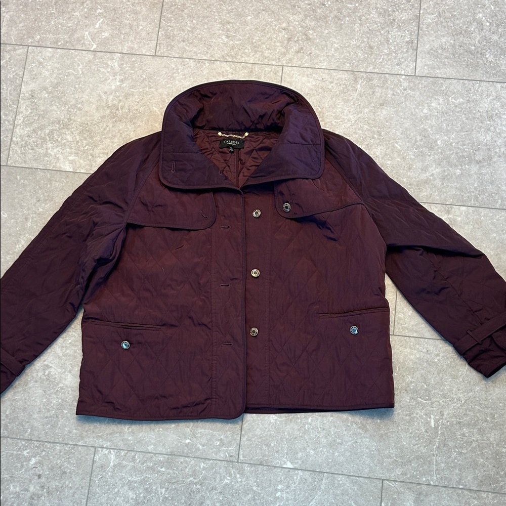 Talbots Deep Purple Quilted Jacket